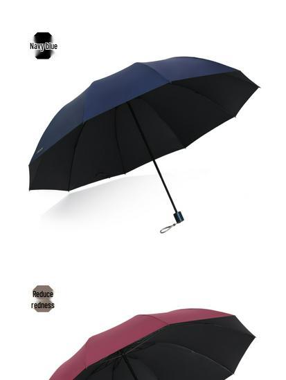 Large Folding Umbrella for Two or Three People with Sun Protection and Anti-UV Features