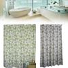 Flowers Print Patterned Shower Curtain Hook Set Waterproof Bathroom Supplies