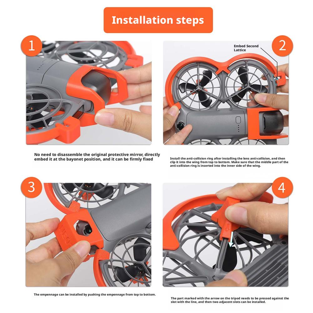 For Dji Neo2 Propeller Protection Kit Full Coverage Quick Release Guard Lightweight Abs Safe Drone Accessory For Dji Neo 2
