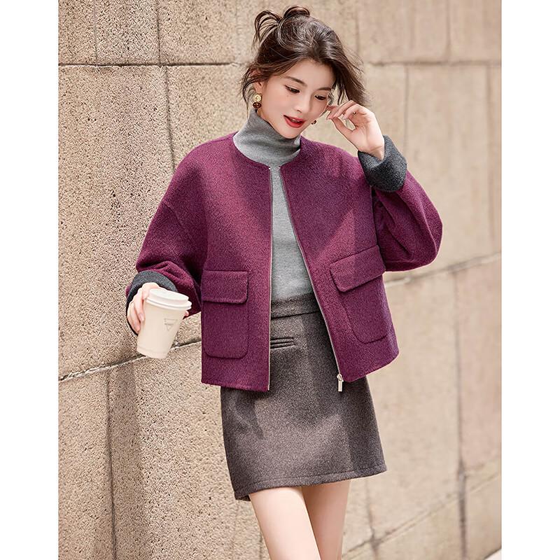 

Sisui Nianhua Women s Elegant Short Wool Coat M