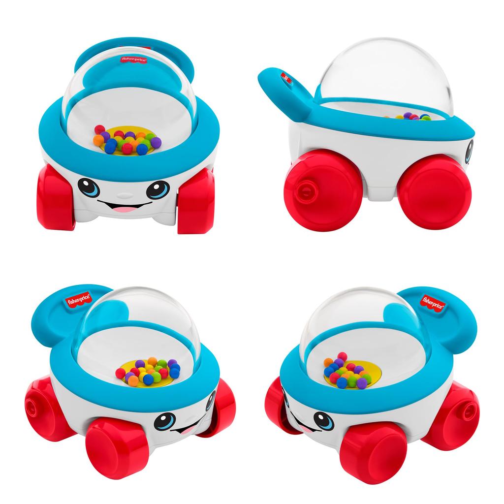 Pom Pom Popper Vehicle Baby Toddler Rolling Educational Activity Ages JKD57 Fisher-Price - & Toy, Toy, Toy, 6+, Colorful,