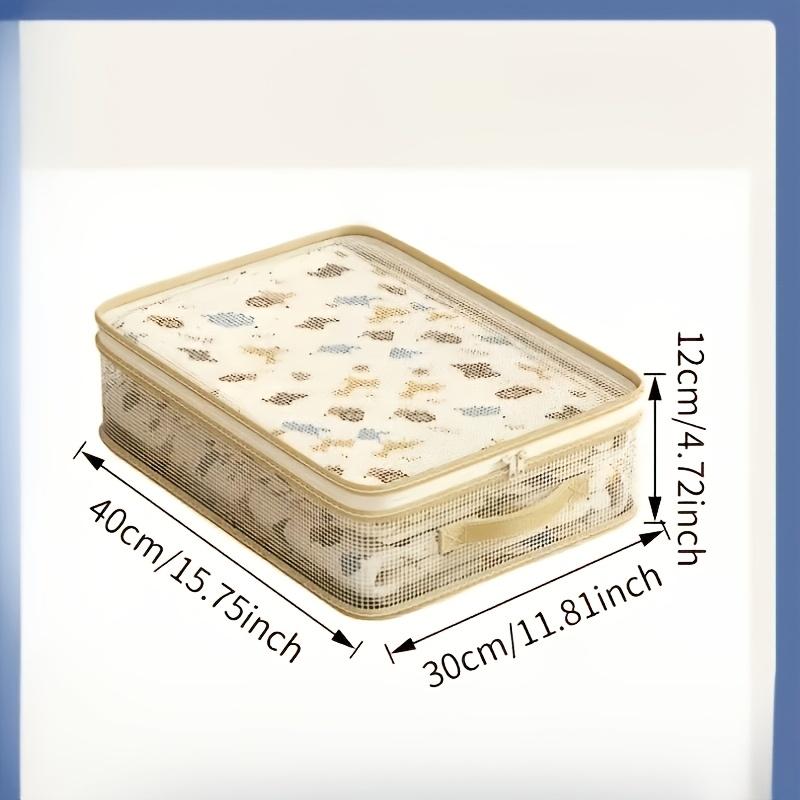 5er Set Transparente Mesh-Kleider-Organizer-Taschen mit großem Fassungsvermögen, Staubdichtes Design, Umzugstaschen, Ideal zur Aufbewahrung von Bettwäsche, Steppdecken