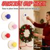 Wreath Hanger For Front Door, Heavy Duty Suction Cup Hook For Glass Window/Over Door/Outdoor, Christmas/Thanksgiving/Halloween/Easter/Valent