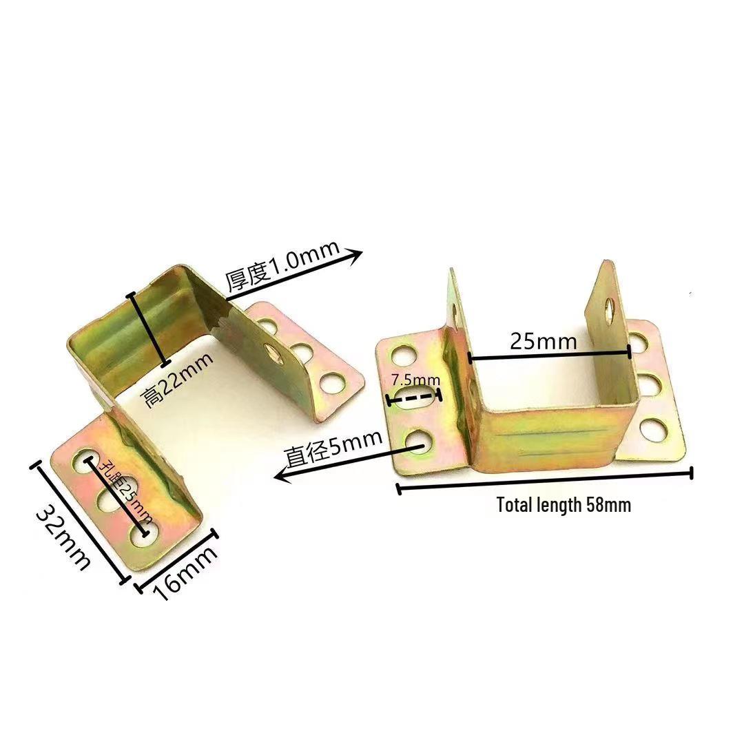 Кронштейн-петля для U-образного бортика кровати из массива дерева с вставной пряжкой