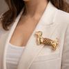 Luxury Cute Dog Brooch Jewelry Accessories Animal Lapel Pin Sausage Dog Brooch  New Year Gifts