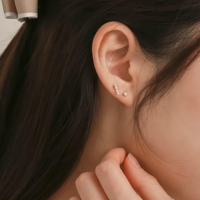 JEWNEL 14K 4-tier Pearl Piercing Earrings
