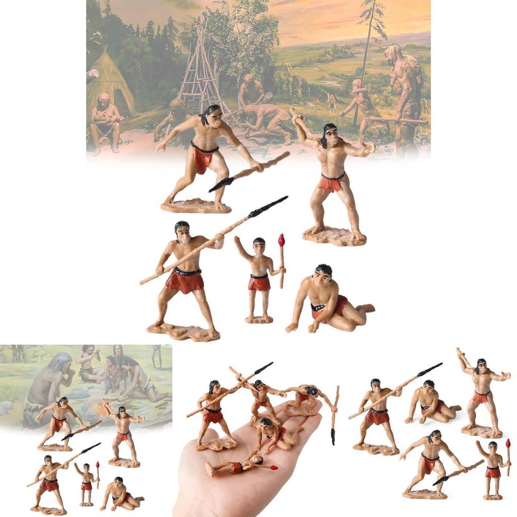 Vibrant Educational Primitive People Figurine Set For Creative Play And Learning