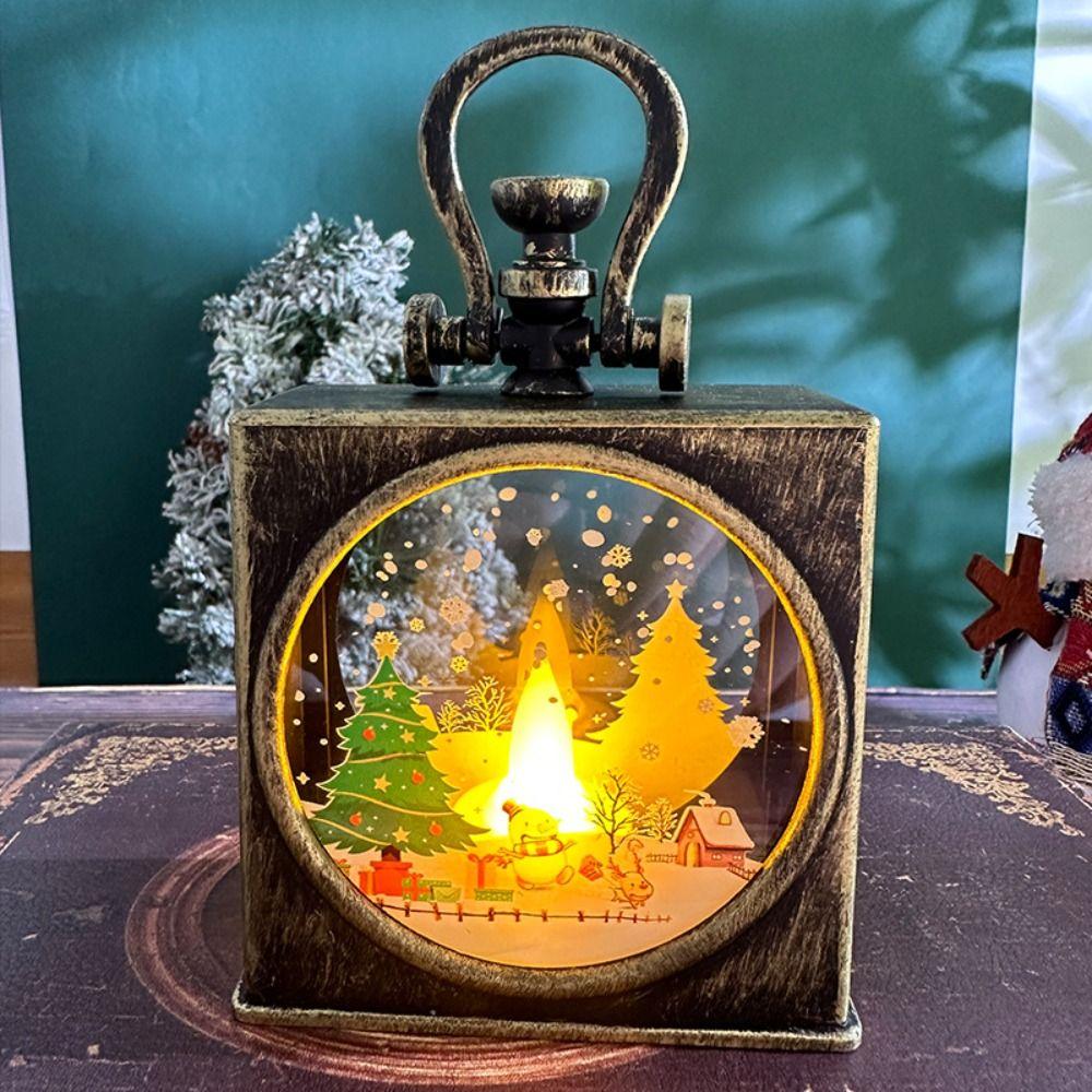 Christmas Tree Christmas Portable Lantern illuminated Christmas Hanging Lamp Navidad