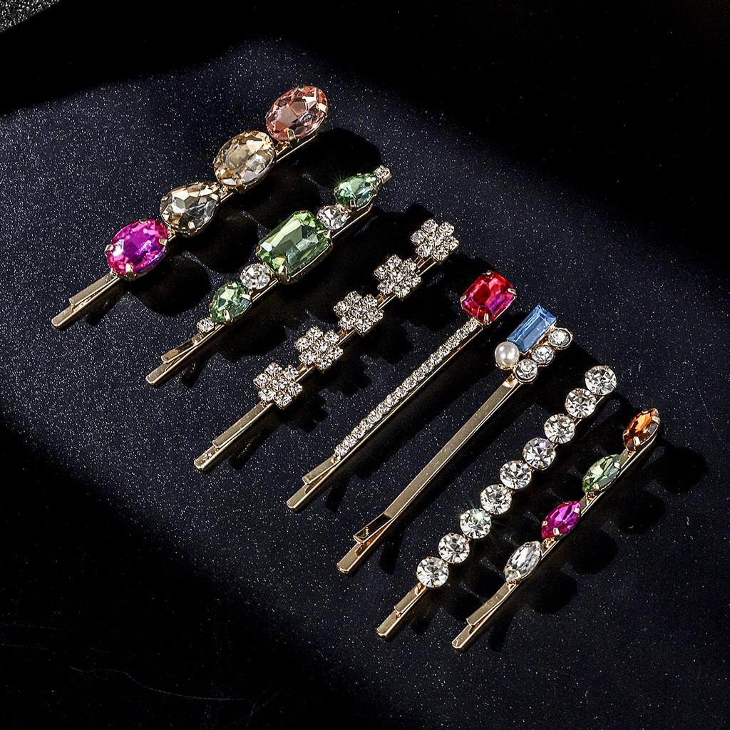 Upscale Luxurious Crystal Zircon Hair Clip Temperament Elegant Wild Hair Pins Leisure Prom Street Beat Personality Retro Hair