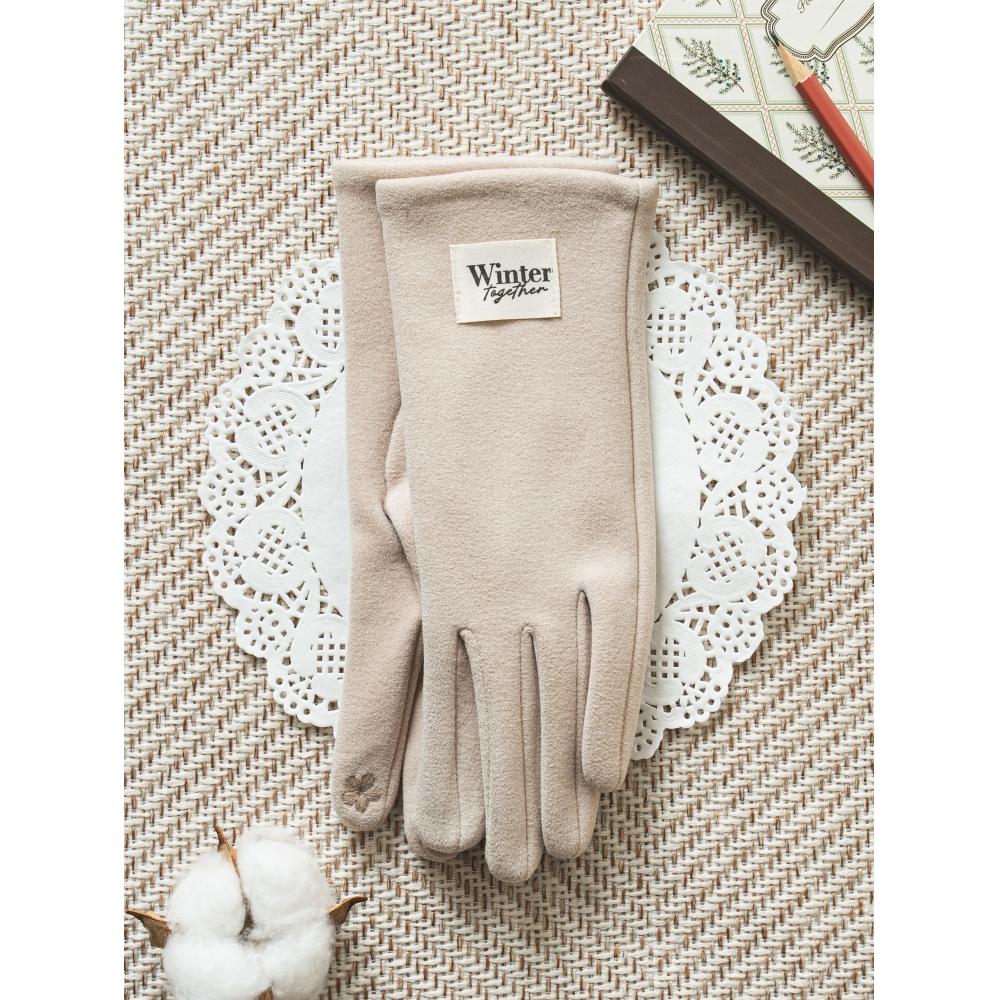 

Перчатки для смартфона DaiSo Big Label Women S бежевые