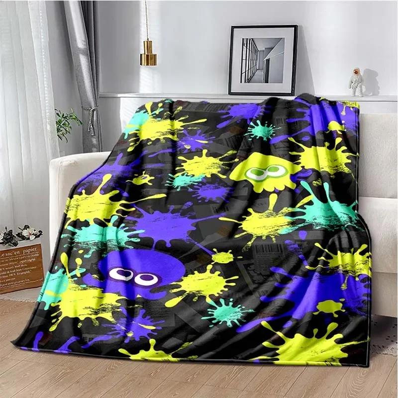 

Game, Splatoon, Fashion Cute Cartoon Soft Plush Blanket, Flannel Blanket Gamer Bedroom Bed Sofa Picnic Throw Office Nap Blanket#(3) 75X95CM