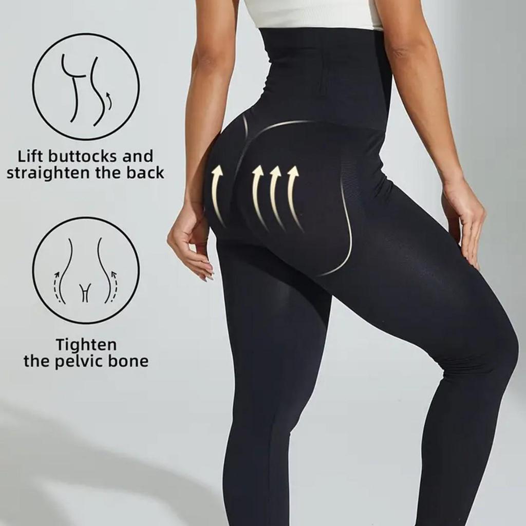 High-Waisted Body Shaping Yoga Pants - Plus Size, Hip-Lifting, Tummy Slimming Fitness Tights