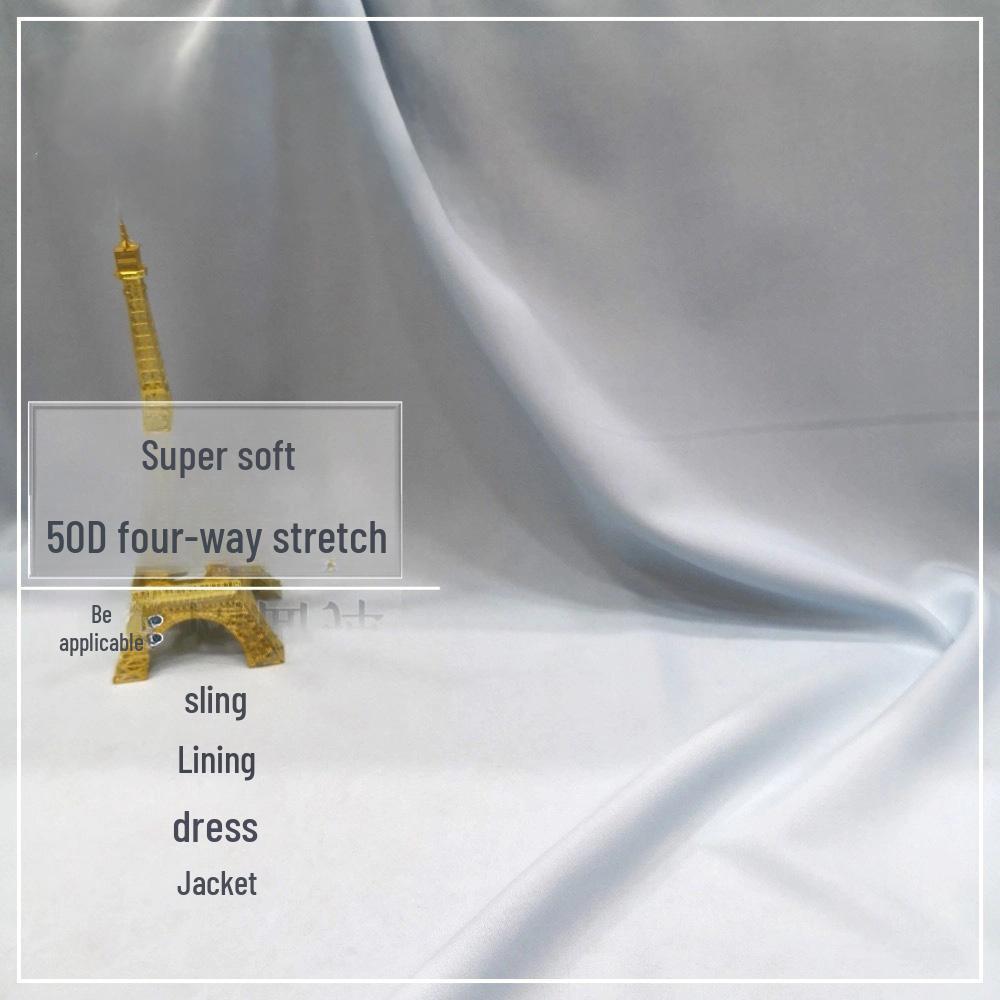 High Elastic Super Soft 4-Way Stretch Polyester Fabric for Hanfu Skirts and Clothing Linings