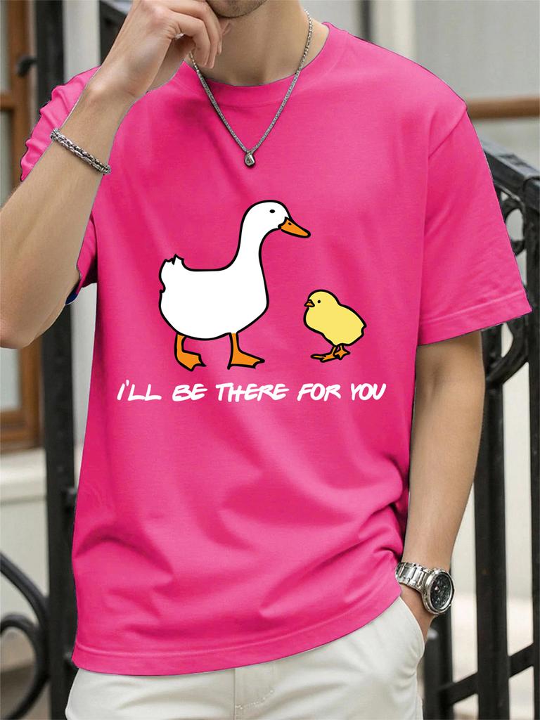 Goose Will Be There For You Printed TShirts Womens Summer Cotton Tops Loose ONeck Soft Short Sleeve T Shirts Casual Clothes