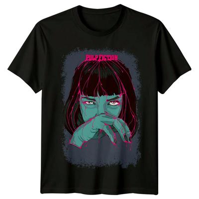 Pulp Fiction (1994) Vom Filmposter inspiriertes T-Shirt Retro 90er Jahre Tee Unisex