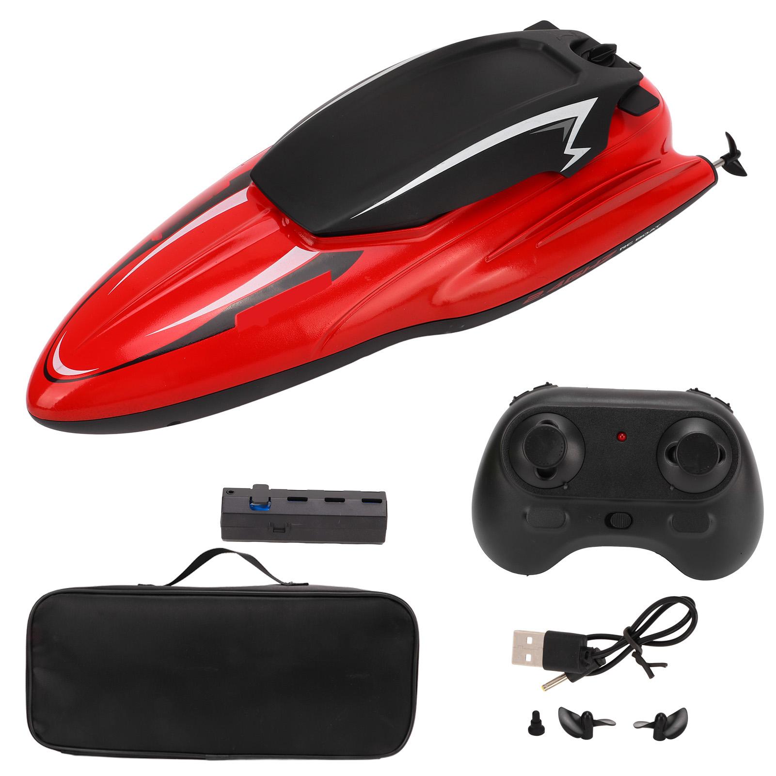 Remote Control Boat RC Ship Waterproof High Speed Speedboat Model Toy for Above 8 Years Old 2xBattery