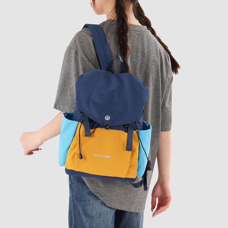 Schoolbag male and female college students backpack new outdoor short trip lightweight simple backpack large capacity computer bag