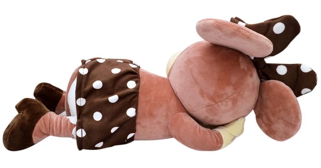 MORIPiLO Morishita Body Pillow for Children and Adults Minnie Mouse Classic Brown 45cm Fluffy Material Stuffed Cushion Character Goods Disney 4620360