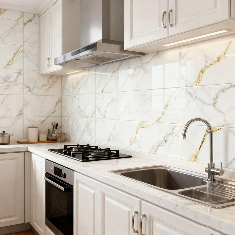 10pcs 30*30cm Self-adhesive Tile Sticker Refurbished Wall Decoration Wall Sticker