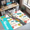 Custom Name Dinosaur Printed Carpet,Rug for Office Chair Living Room Bedroom Kitchen Room Decor Gifts.