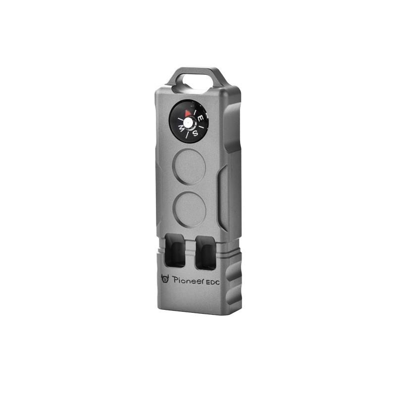Titanium Survival Whistle EDC Outdoor Gear Dual-Channel High-Decibel Emergency Signal Tool Hiking Camping Trekking