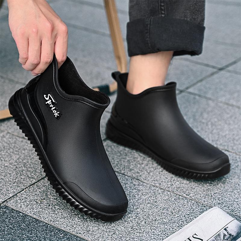 Fashion 2025Fashion Short Mens Rain Boots Anti Slip Waterproof Shoes for Kitchen Wear Resistant Water Boots for Car Wash Botas De Lluvia