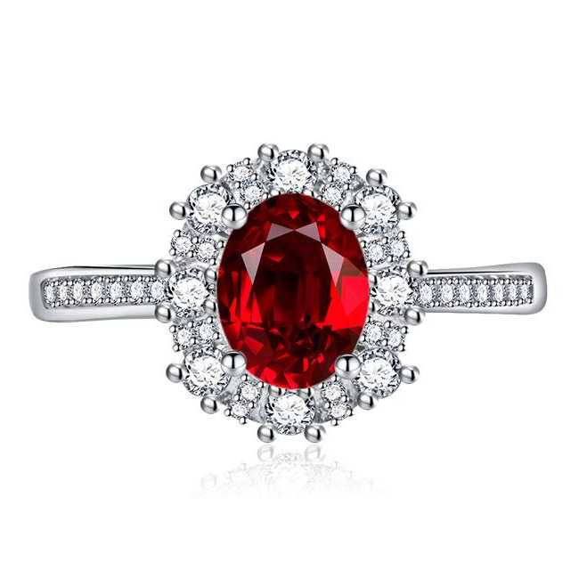 

SACE GEMS классическое кольцо из медного сплава с цирконом женские ювелирные изделия свадебный подарок для вечеринки open красный