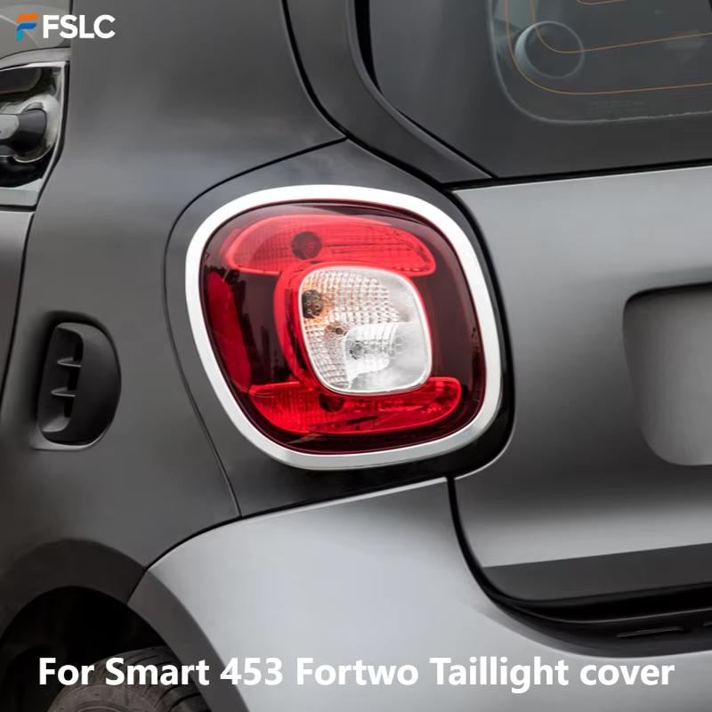 Chrome Tail Light Trim For Smart 453 Fortwo 2015‑ ABS Rear Lamp Cover Decoration Sticker Car Exterior Accessories