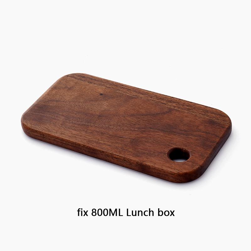 800ml/1.4l Lunch Box Outdoor Cutting Boards Walnut Wooden Double-sidedMini Fruit Cutting Board Reusable Portable Chopping Boards
