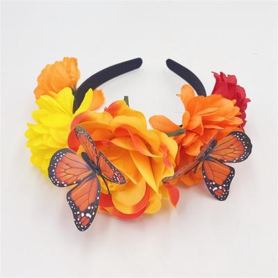 Neue Mode Persönlichkeit Boho Blumenkränze Stirnband Für Frauen Künstliches Blumiges Haarband Hochzeit Kunstfotografie Haarschmuck