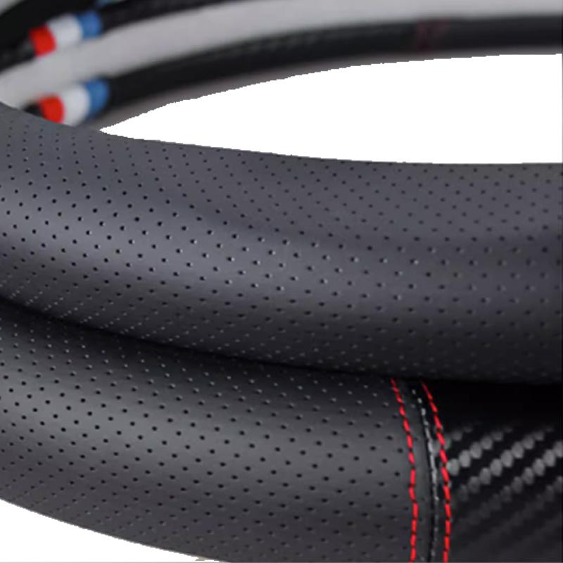 Chery Tiggo 7 Pro Car Steering Wheel Cover Genuine Leather Comfortable Elastic Band Handle Interior Accessories 38CM