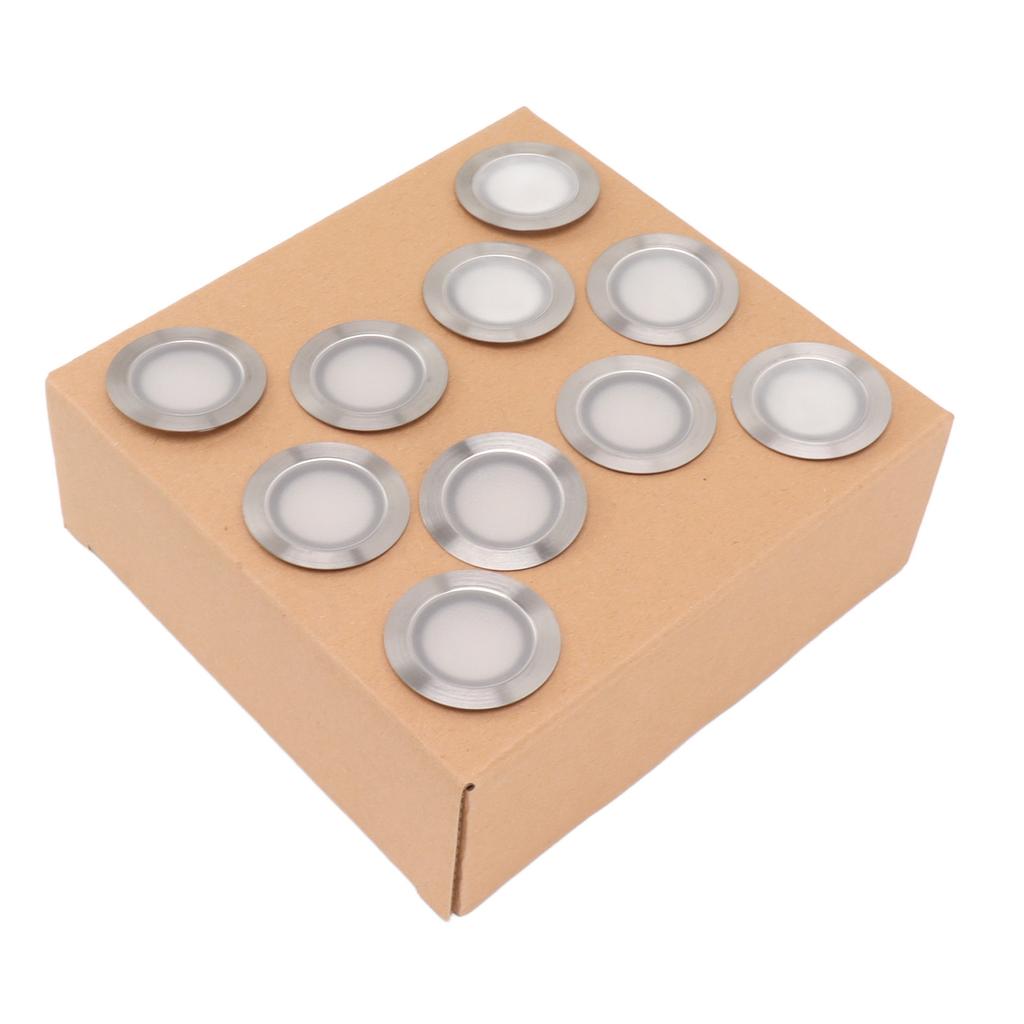10 PCS LED Deck Light Kit 0.8W 304 Stainless Steel IP67 Waterproof Recessed LED Deck Lamp 90?265V