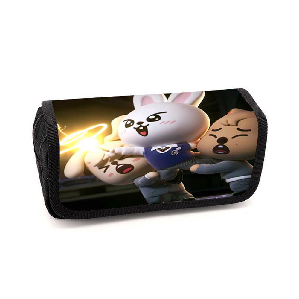 Cute Cartoon Animal Multi-Layer Pencil Case - Large Capacity, Portable Stationery Box for Students