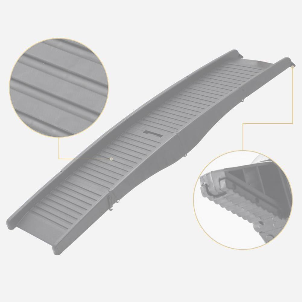 Folding Portable Pet Stair Ramp Non-Slip Rug Surface Extra Wide Dog Steps Long Dog Ramps for Medium & Large Dogs Get Into A Car