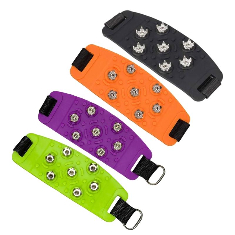 Ice Climbing Crampons Nonslip Ice Crampons Snow Skid Spikes Winter Shoe Cover Clip Crampons for Mountaineering Outdoor