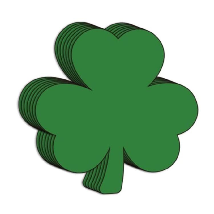 Green Clovers Cards Saint Patrick's Day Decorative Cards Bulletin Board Cards Lovely Shamrock Cards