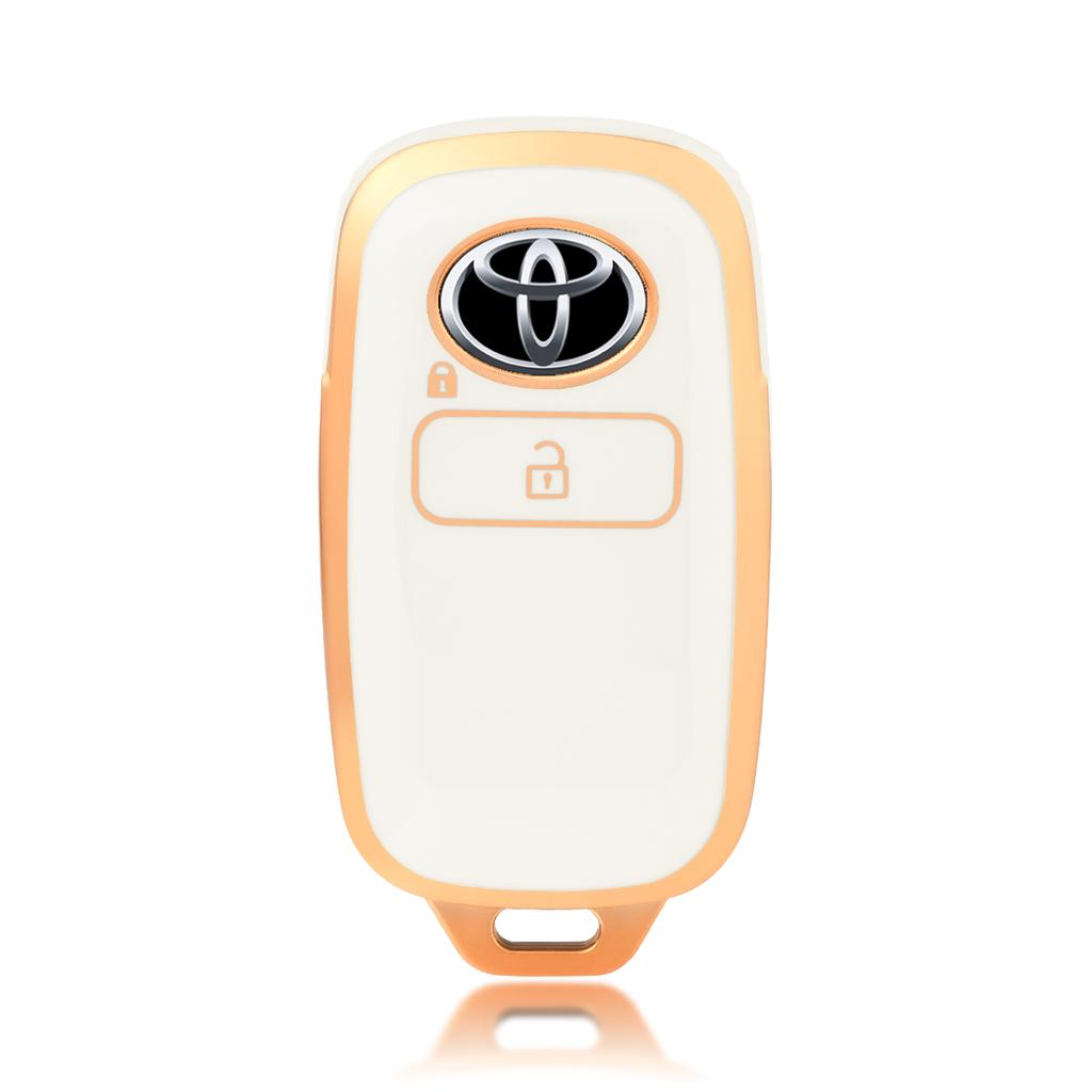 TPU Smart Remote Autoschlüsselhülle für Toyota Perodua Malaysia Autoschlüsselschutz Autoschlüsselanhänger 2 Tasten Schlüsselanhängerschutz