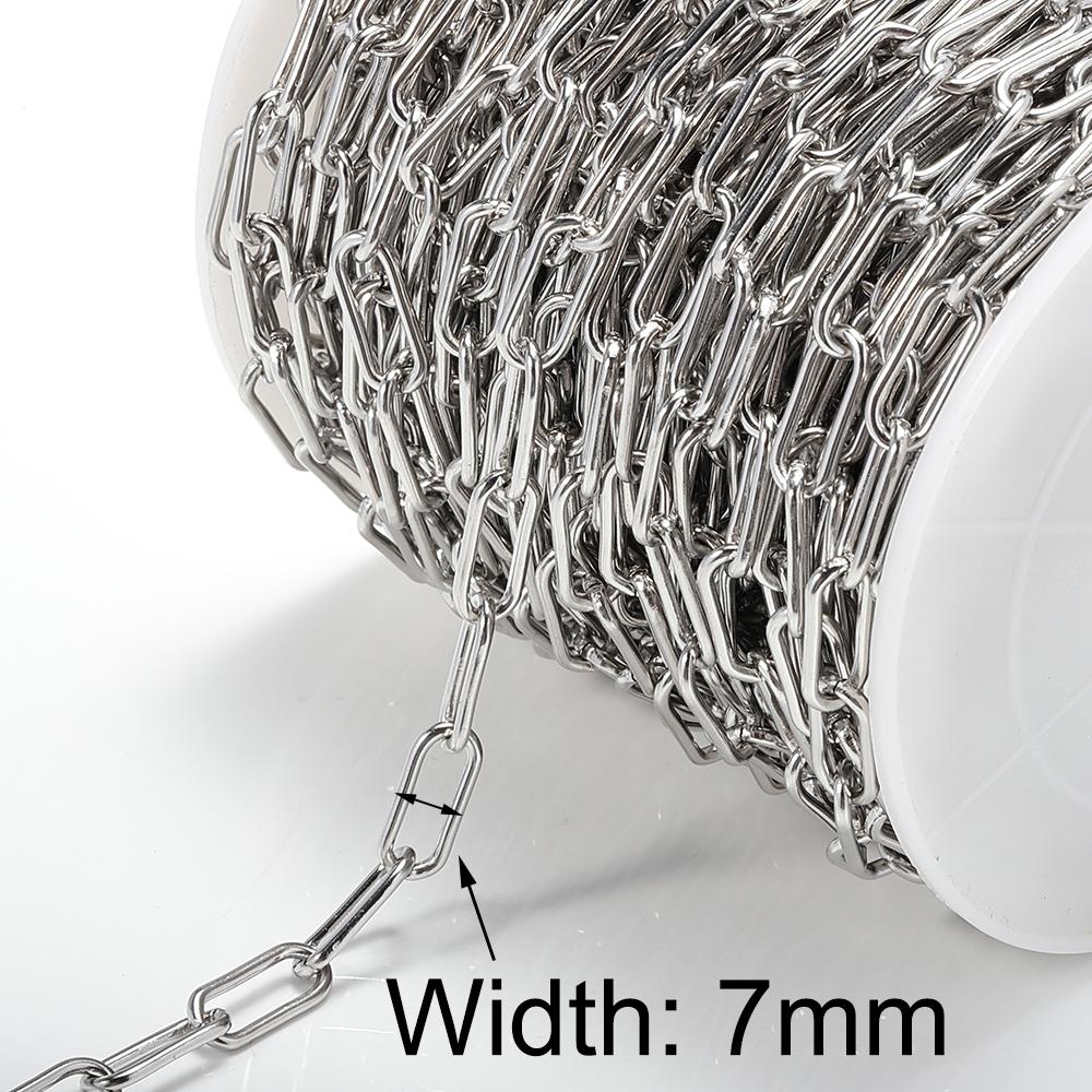 No Fade 1meter Stainless Steel Necklace Chain Cable Gold Chains Findings DIY Supplies Lots Wholesale Jewelry Making Components