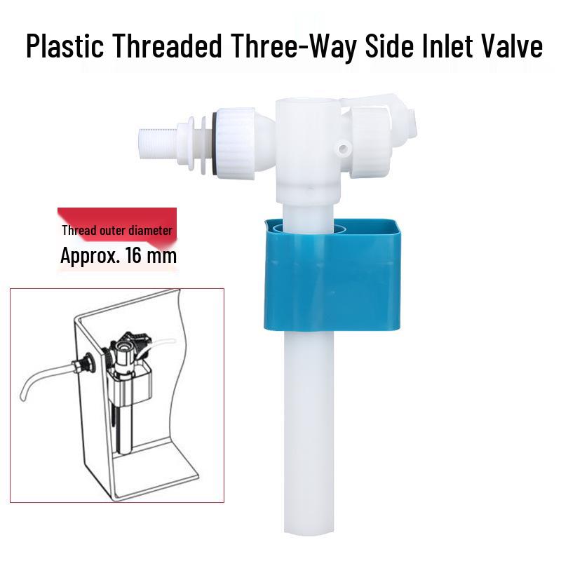 Uniwersalny zawór napełniający z bocznym dopływem do toalety i zawór stopowy