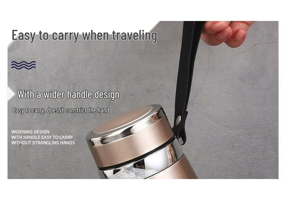 High-Capacity Stainless Steel Tea Brewer - Insulated Cup for Men and Women, Long-Lasting Quality