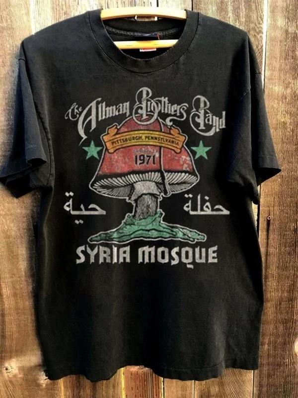 Remake The Allman Brothers Band 90s Black T shirt Mushroom Unisex Tee Unisex T-Shirt S