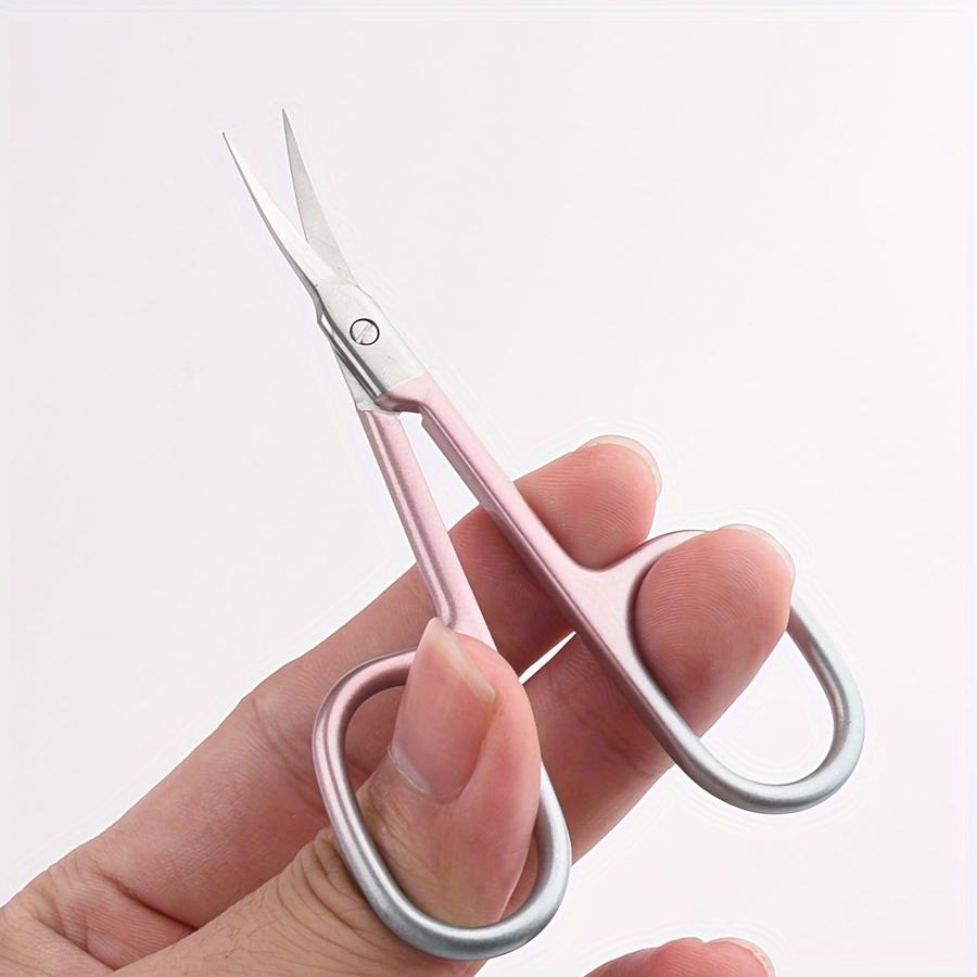 Coral Pink Hypoallergenic Cuticle Scissors for Women Ambidextrous Makeup Tool, Gentle Nail Care, Professional Trimming