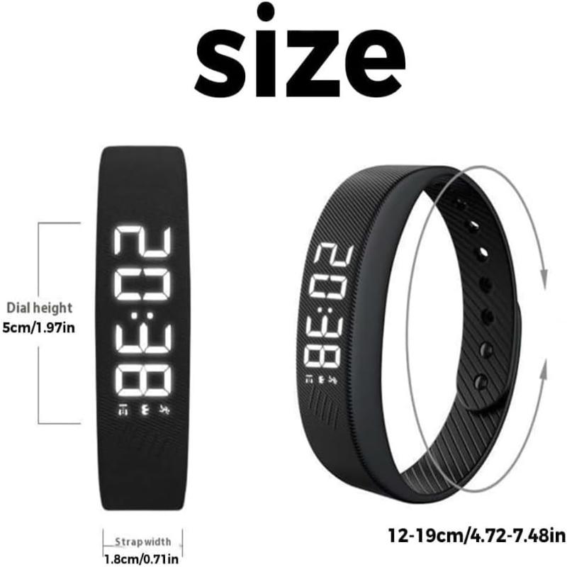 Ceas cu Alarmă Silențioasă cu Temporizator, Brățară Vibratoare Portabilă pentru Alarmă, Monitor de Activitate cu Șoc, Memento pentru Medicamente Reîncărcabil Fără a Deranja Partenerul