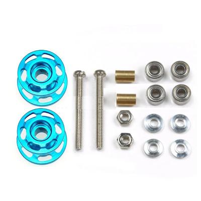 RIZES Aluminum Rollers for Mini Stable Custom Modification with Metal Set of Blue 2-Stage 4WD, Lightweight, High-Precision, 13mm, Running, Parts,