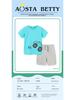Summer Boys' European & American Style Short-Sleeve T-Shirt & Knitted Cotton Shorts Two-Piece Set