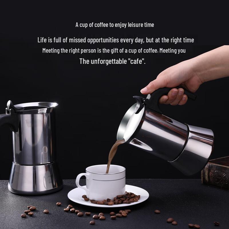 Stainless Steel Italian Espresso Moka Pot