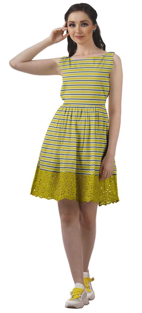 Moomaya Printed Lace Evening Mini Dress For Party Sleeveless Women Clothing
