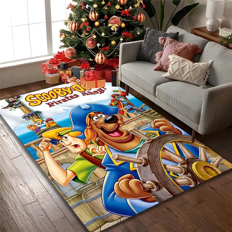 1pc SCOOBY-DOO Printed Chair Rug for Home Office Use, Living Room Kitchen Game Room Area Carpet