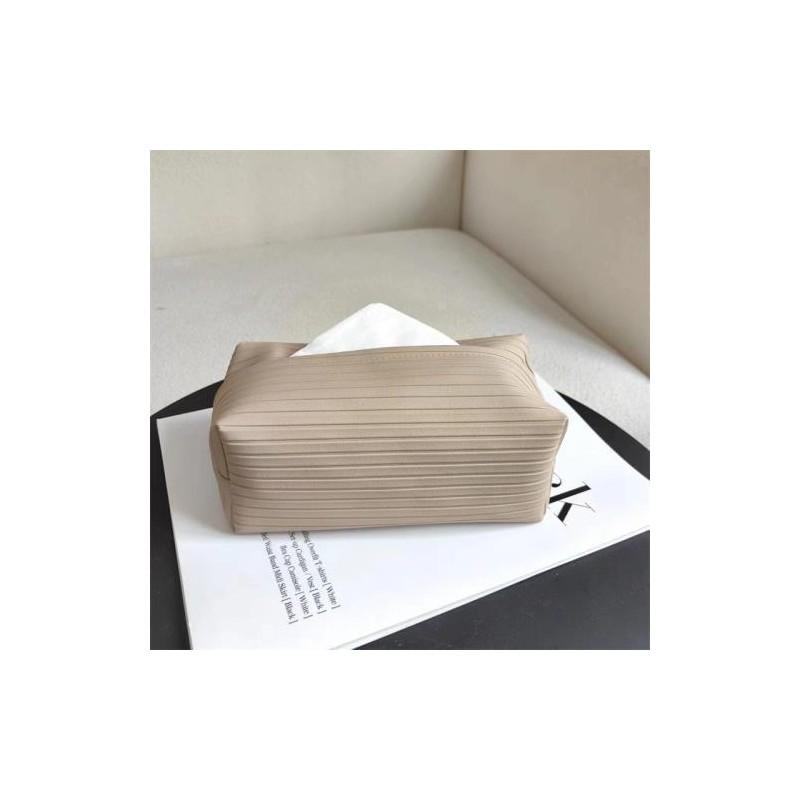 Modern Minimalist Leather Tissue Box With Design For Car And Home Use