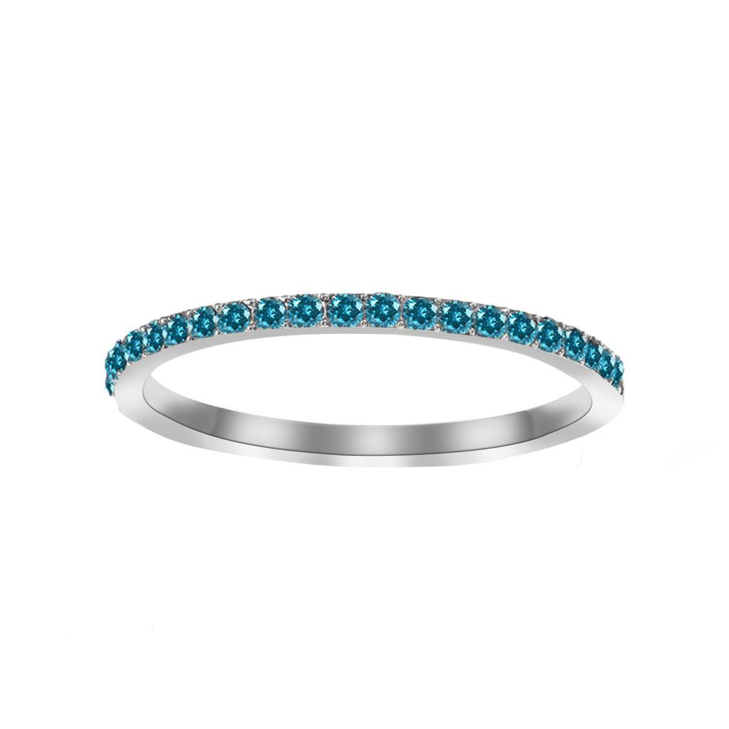 eManco European Zircon Ring: Titanium Steel Women's December Birthstone Rhinestone Finger Ring